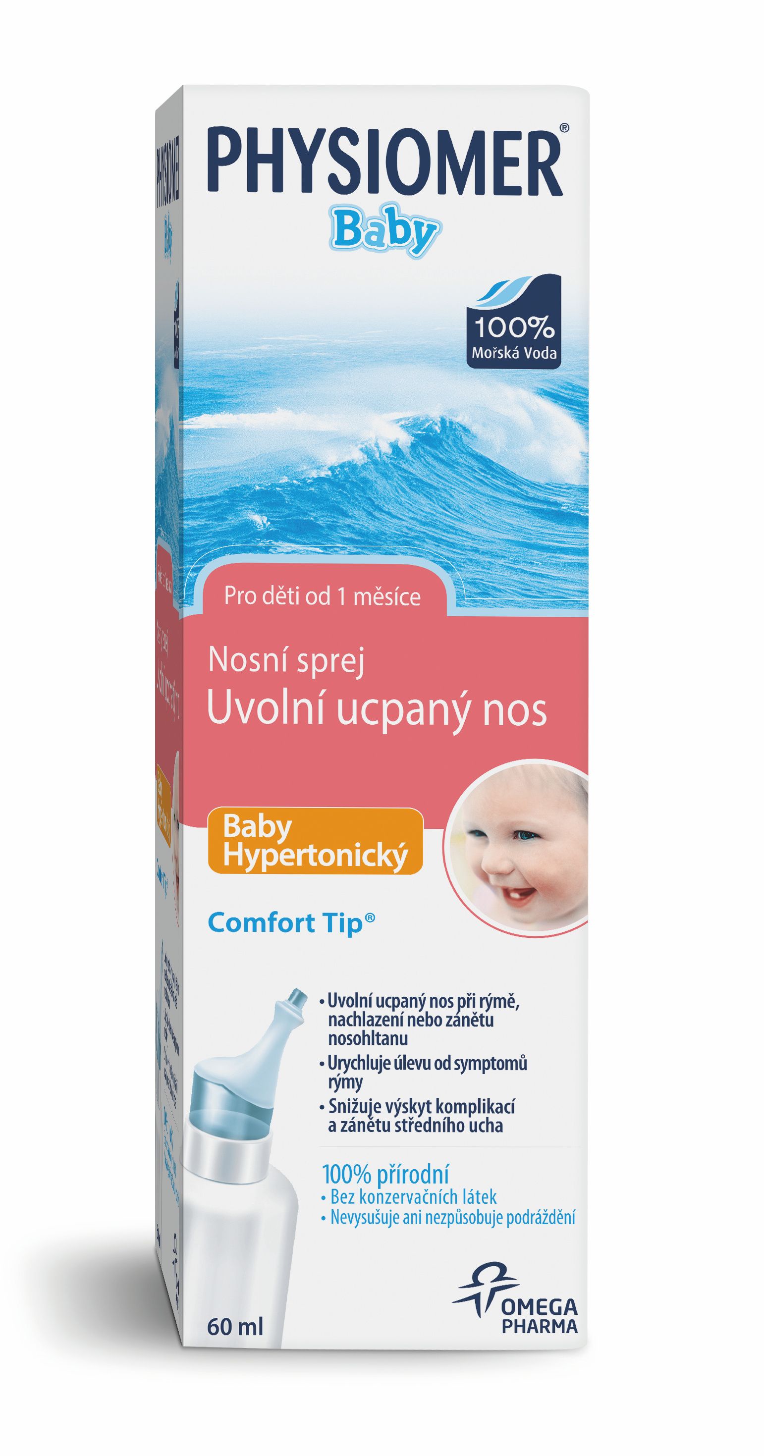 Physiomer Baby hypertonický nosní sprej 60 ml Physiomer