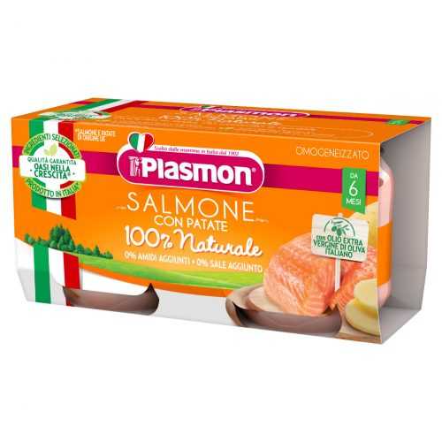 Plasmon Losos s brambory příkrm od ukončeného 6. měsíce 2x80 g Plasmon