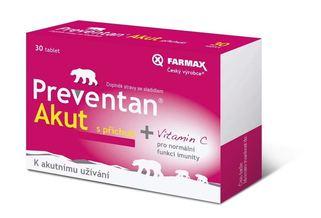 Preventan Akut s příchutí 30 tablet Preventan