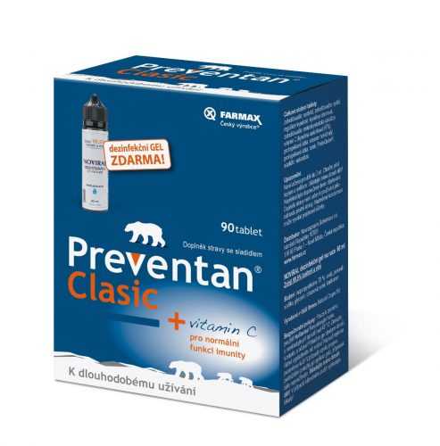 Preventan Clasic 90 tablet + dezinfekční gel Preventan