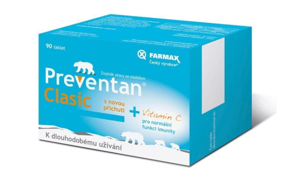 Preventan Clasic s příchutí 90 tablet Preventan