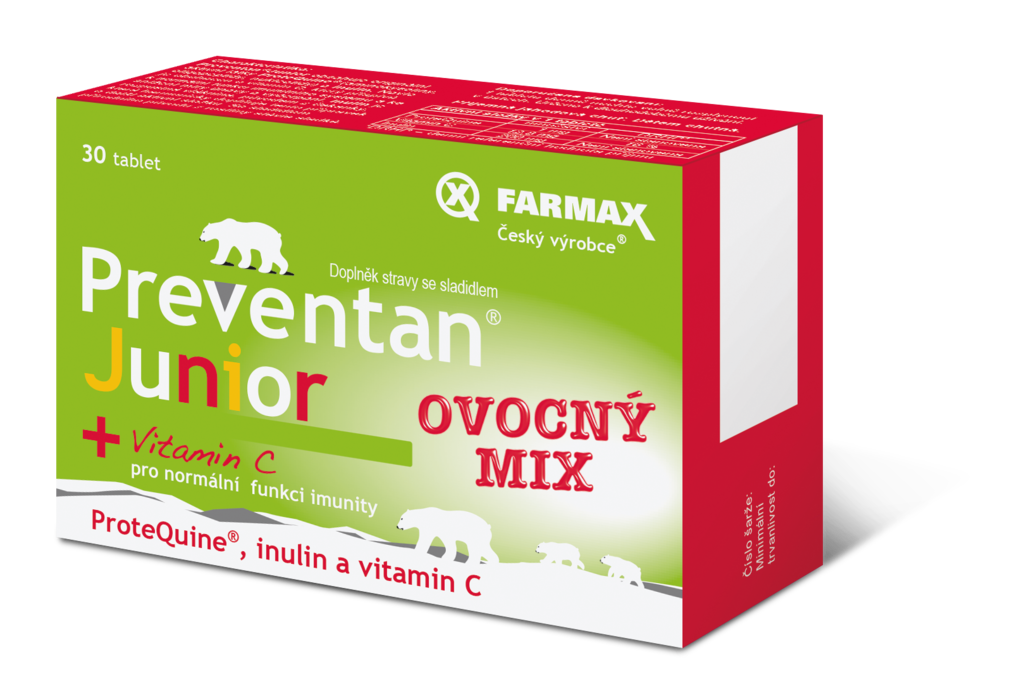 Preventan Junior ovocný mix 30 tablet Preventan