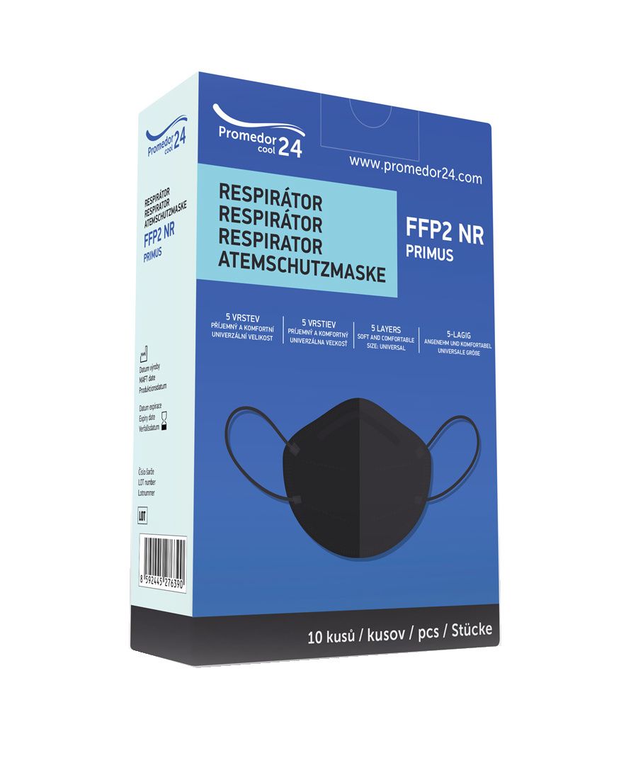 Promedor24 Respirátor FFP2 NR Primus Black 10 ks Promedor24