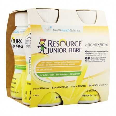 RESOURCE® Junior Fibre banánový 4x200 ml RESOURCE®