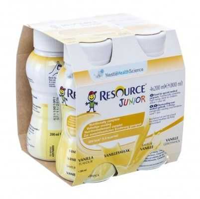 RESOURCE® Junior Fibre vanilkový 4x200 ml RESOURCE®