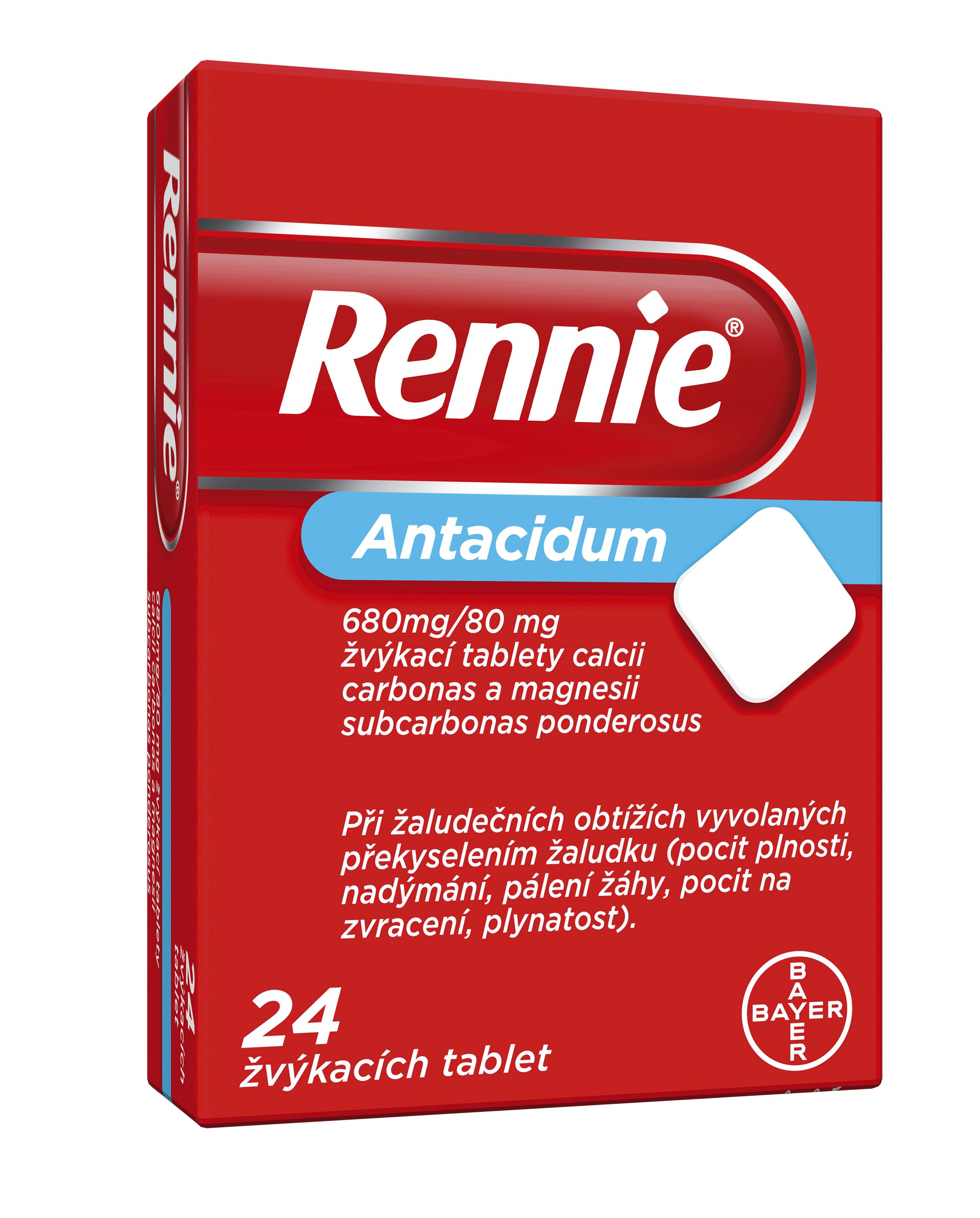 Rennie 24 žvýkacích tablet Rennie