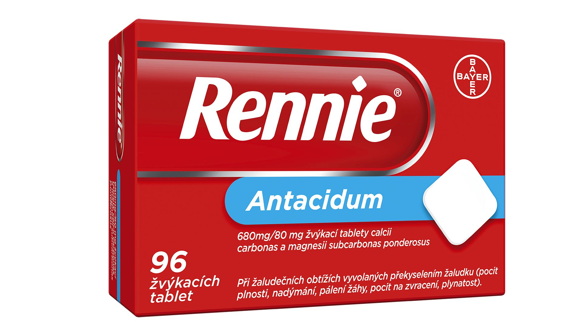 Rennie 96 žvýkacích tablet Rennie