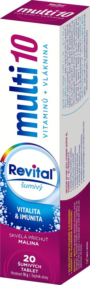 Revital Multi 10 malina 20 šumivých tablet Revital