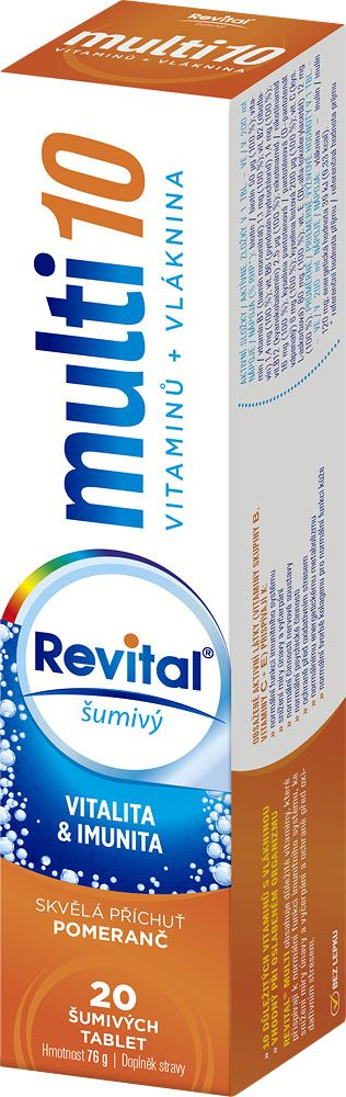 Revital Multi 10 pomeranč 20 šumivých tablet Revital