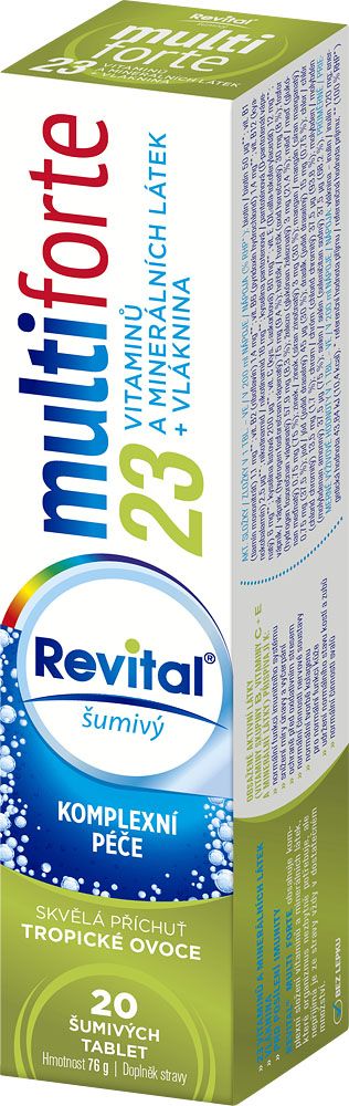 Revital Multi forte 23 tropické ovoce 20 šumivých tablet Revital