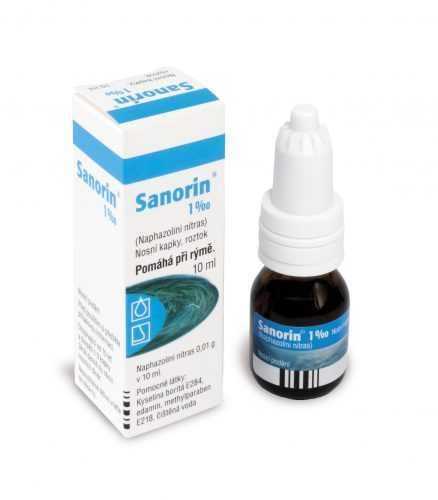 Sanorin 1‰ nosní kapky 10 ml Sanorin