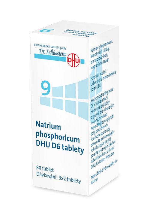 Schüsslerovy soli Natrium phosphoricum DHU D6 80 tablet Schüsslerovy soli