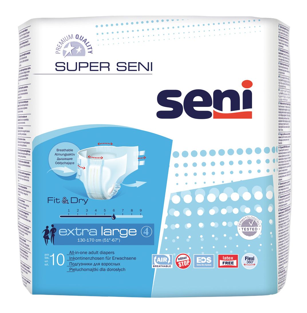 Seni Super Extra Large inkontinenční plenkové kalhotky 10 ks Seni