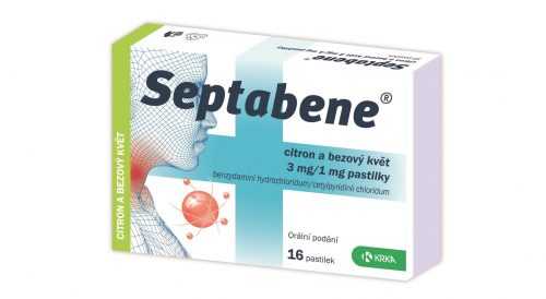 Septabene Citron a bezový květ 3 mg/1 mg 16 pastilek Septabene