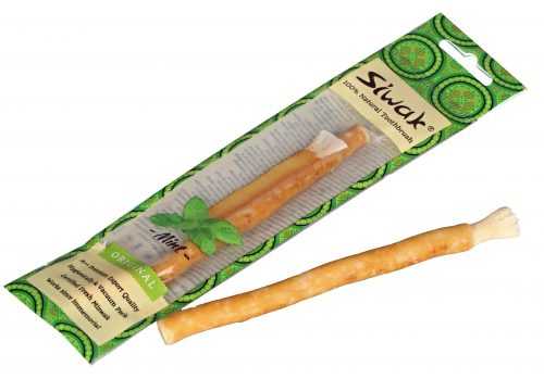 Siwak Přírodní zubní kartáček s příchutí máty 1 ks Siwak