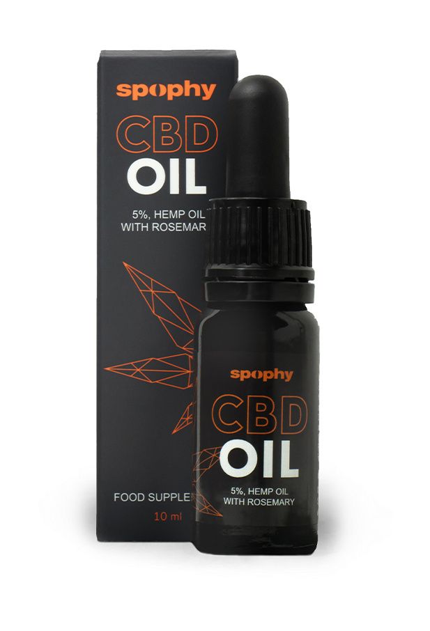 Spophy CBD Oil 5% olej s rozmarýnem 10 ml Spophy