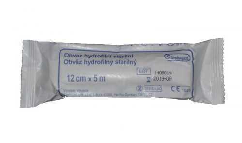 Steriwund Obinadlo hydrofilní pletené sterilní 12 cm x 5 m 1 ks Steriwund