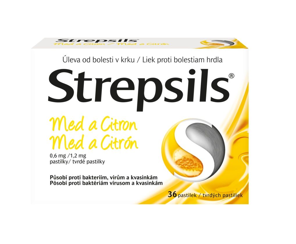 Strepsils Med a citron 36 pastilek Strepsils
