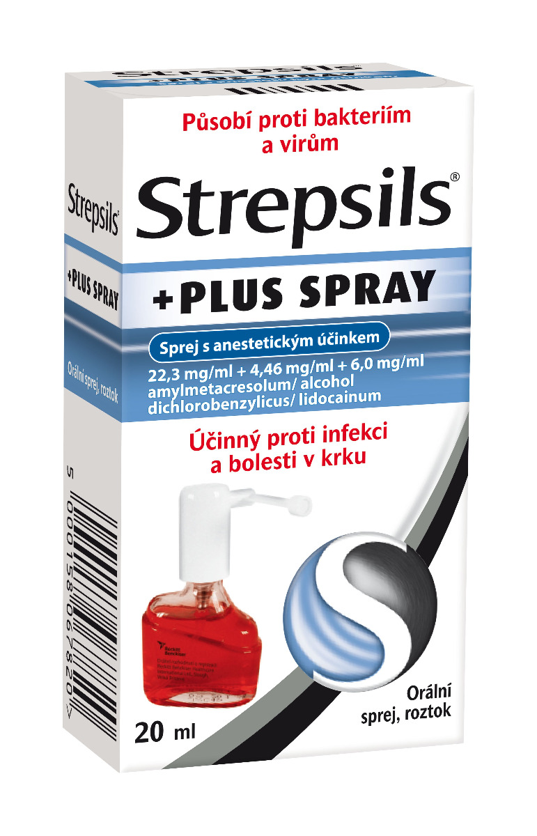 Strepsils Plus Spray orální sprej 20 ml Strepsils