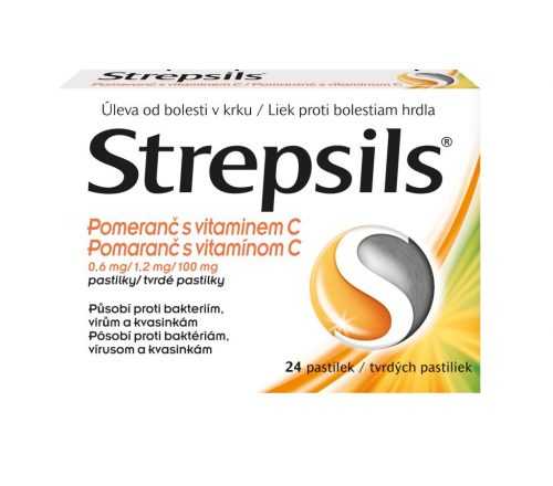 Strepsils Pomeranč s vitaminem C 24 pastilek Strepsils