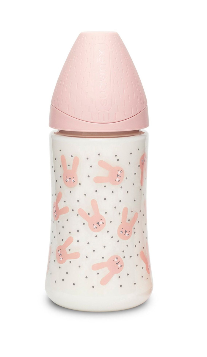 Suavinex Premium Hygge Láhev 0m+ 270 ml 1 ks králík růžový Suavinex