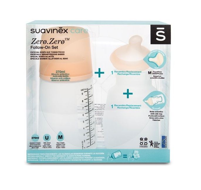 Suavinex Zero Zero M 270 ml startovací set Suavinex