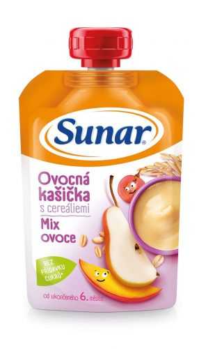 Sunar Ovocná kašička s cereáliemi mix ovoce 120 g Sunar