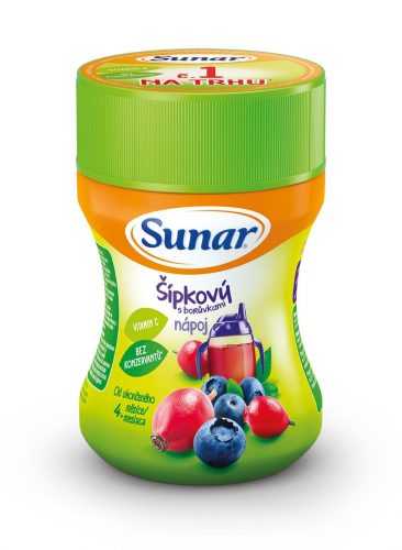 Sunar Rozpustný nápoj šípkový s borůvkami 200 g Sunar