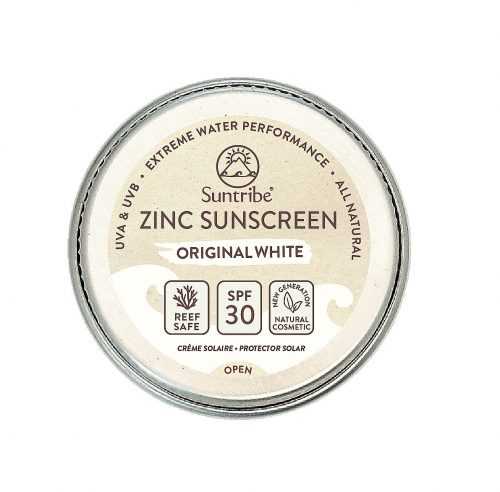 Suntribe Přírodní opalovací krém se zinkem Obličej & Sport bílý SPF30 10 g Suntribe
