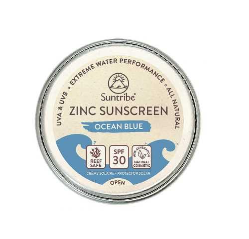 Suntribe Přírodní opalovací krém se zinkem Obličej & Sport modrý SPF30 10 g Suntribe