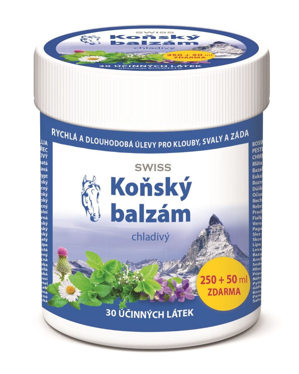 Swiss Koňský balzám chladivý 250+50 ml Swiss