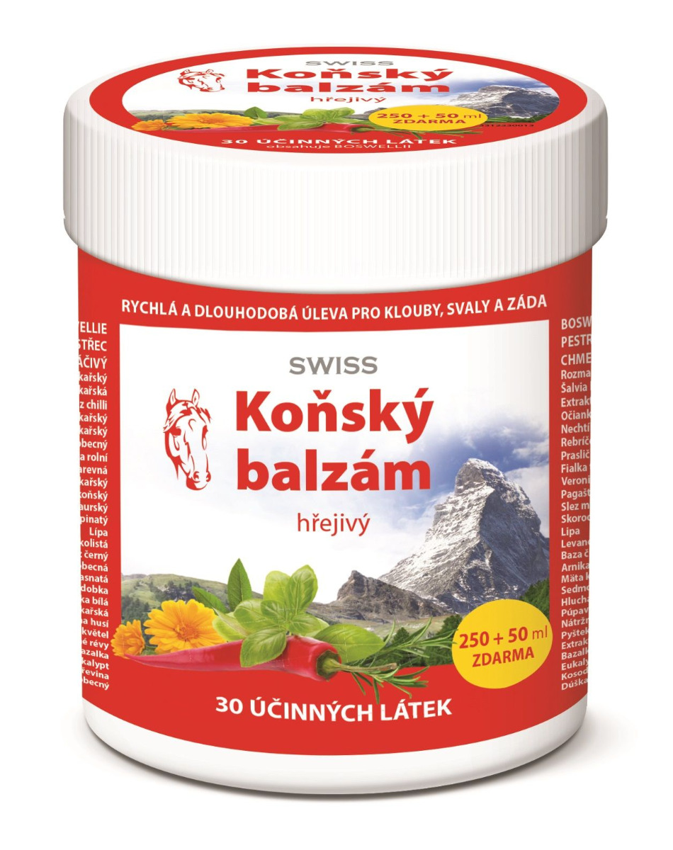 Swiss Koňský balzám hřejivý 250+50 ml Swiss