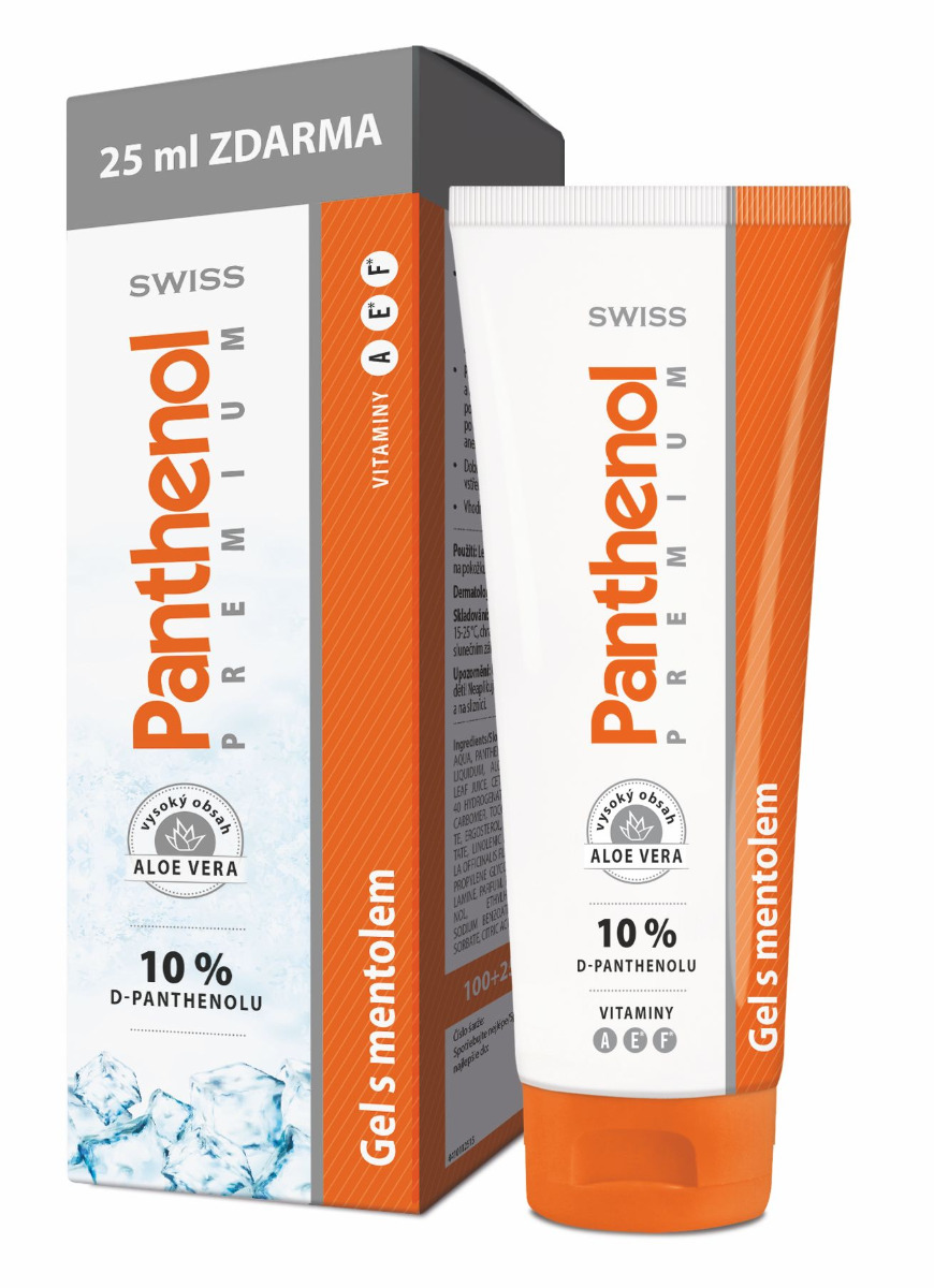 Swiss Panthenol PREMIUM 10% gel s mentolem 100+25 ml Swiss