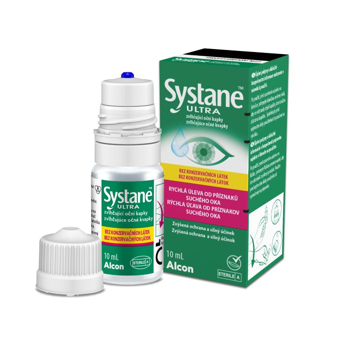 Systane ULTRA Zvlhčující oční kapky bez konzervačních látek 10 ml Systane