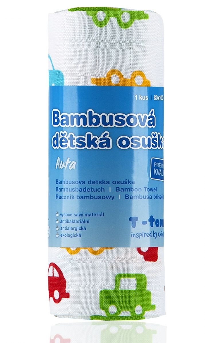 T-tomi Bambusová BIO osuška 1 ks auta T-tomi