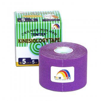 TEMTEX Kinesio tape 5 cm x 5 m tejpovací páska fialová TEMTEX