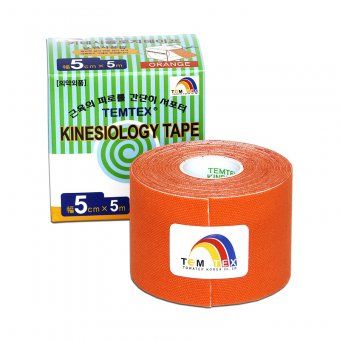 TEMTEX Kinesio tape 5 cm x 5 m tejpovací páska oranžová TEMTEX