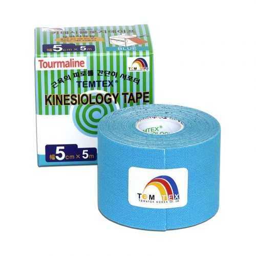 TEMTEX Kinesio tape Tourmaline 5 cm x 5 m tejpovací páska modrá TEMTEX