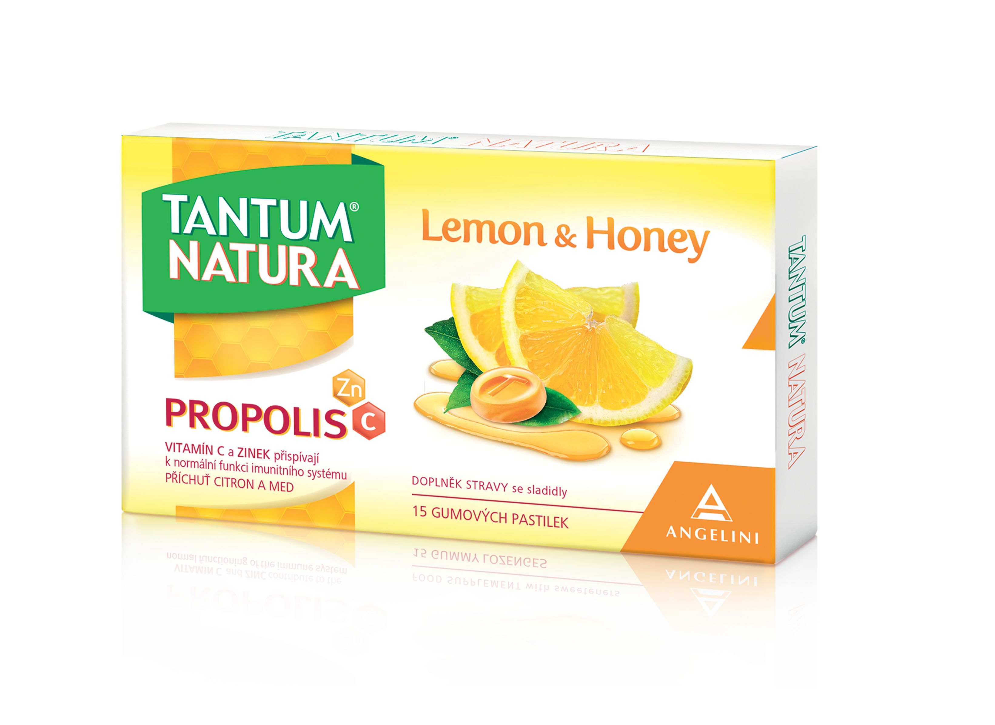 Tantum Natura Lemon&Honey 15 gumových pastilek Tantum Natura