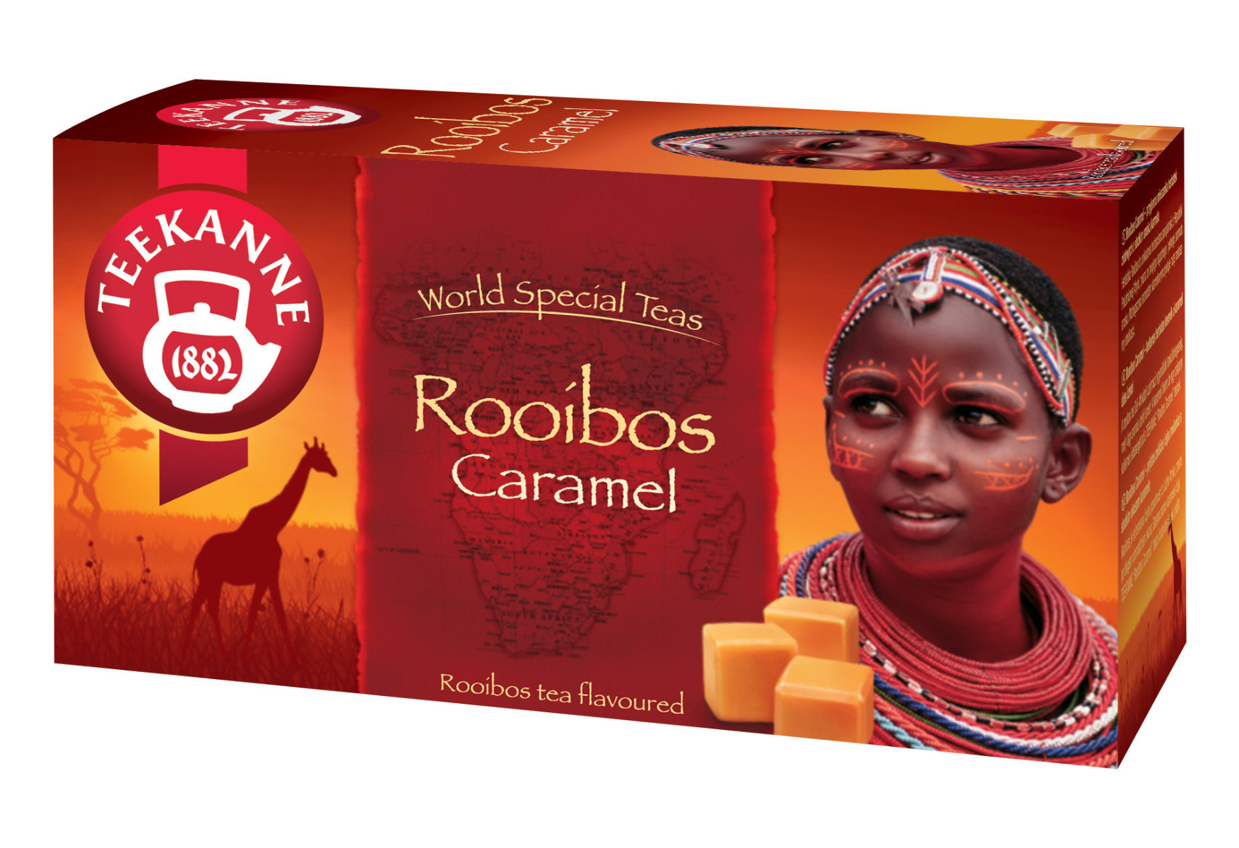 Teekanne Rooibos Caramel čaj porcovaný 20x1