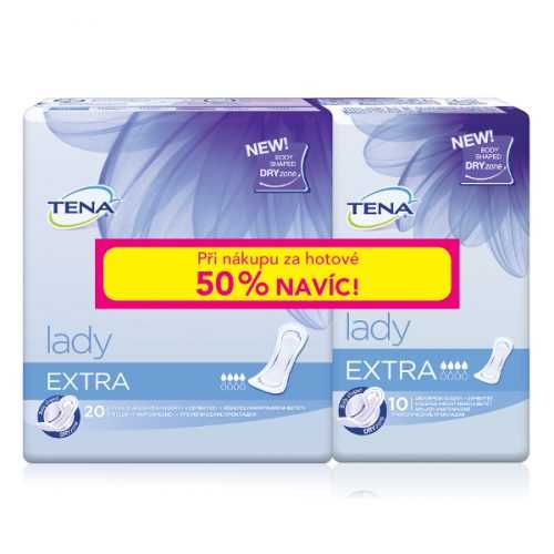 Tena Lady Extra inkontinenční vložky 20 ks + 50 % navíc Tena