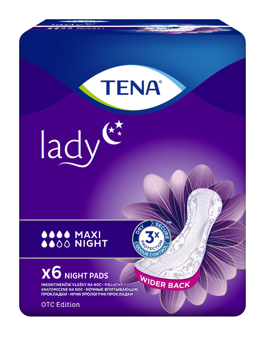 Tena Lady Maxi Night inkontinenční vložky 6 ks Tena