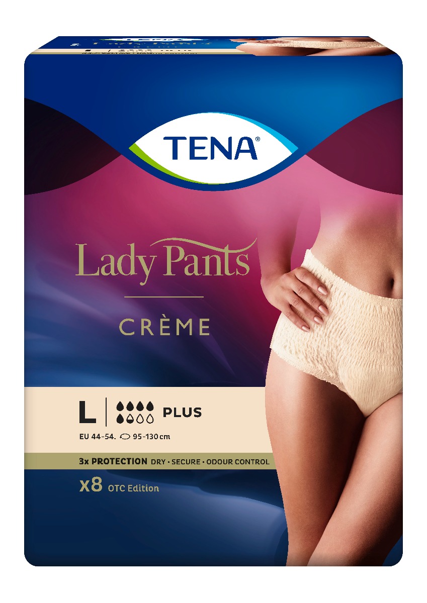Tena Lady Pants Plus Creme Large inkontinenční kalhotky 8 ks Tena