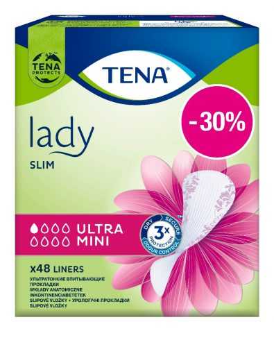 Tena Lady Slim Ultra Mini inkontinenční vložky 48 ks PROMO Tena