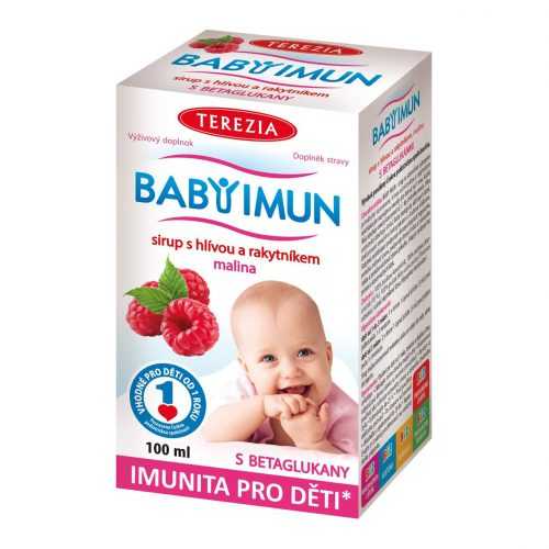 Terezia BABY IMUN s hlívou a rakytníkem příchuť malina sirup 100 ml Terezia