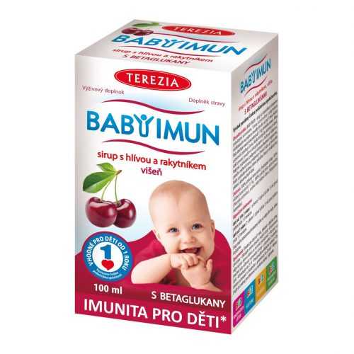 Terezia BABY IMUN s hlívou a rakytníkem příchuť višeň sirup 100 ml Terezia