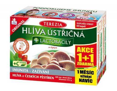 Terezia Hlíva ústřičná + lactobacily 60+60 kapslí 1+1 ZDARMA Terezia