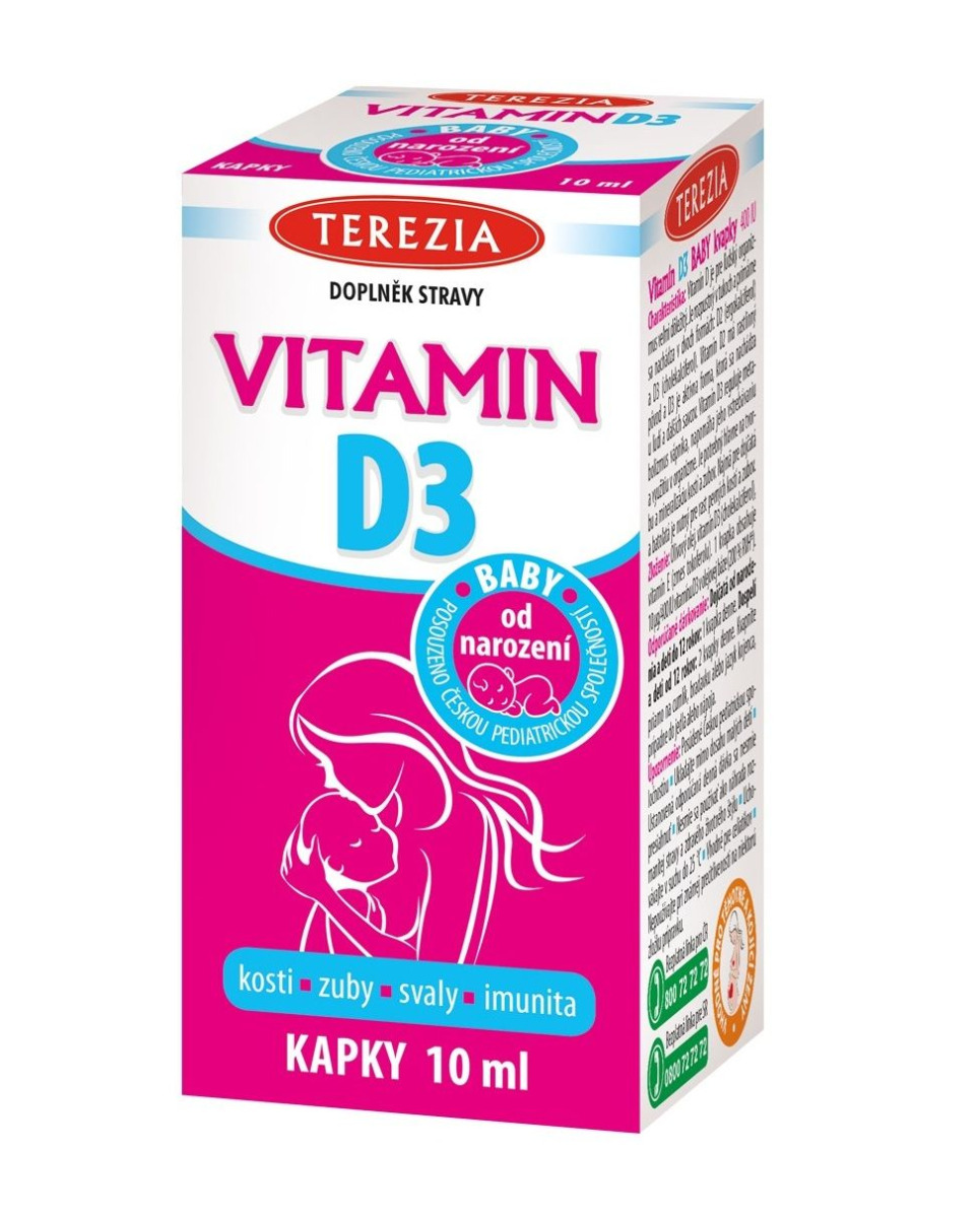 Terezia VITAMIN D3 BABY od narození 400 IU kapky 10 ml Terezia