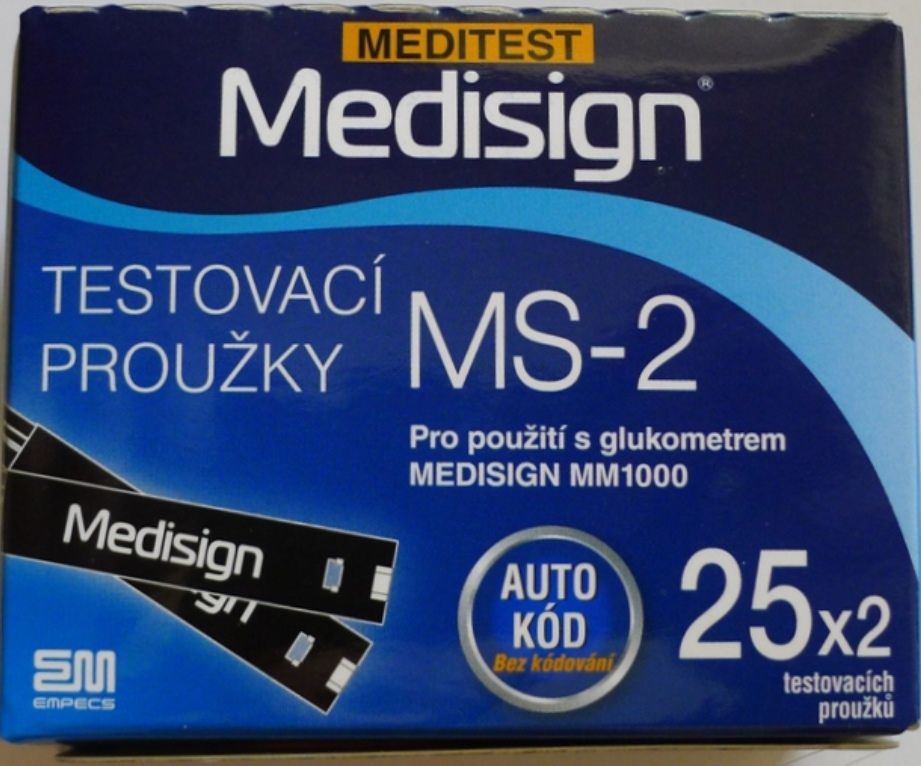 Testovací proužky Meditest Medisign MS-2 50 ks