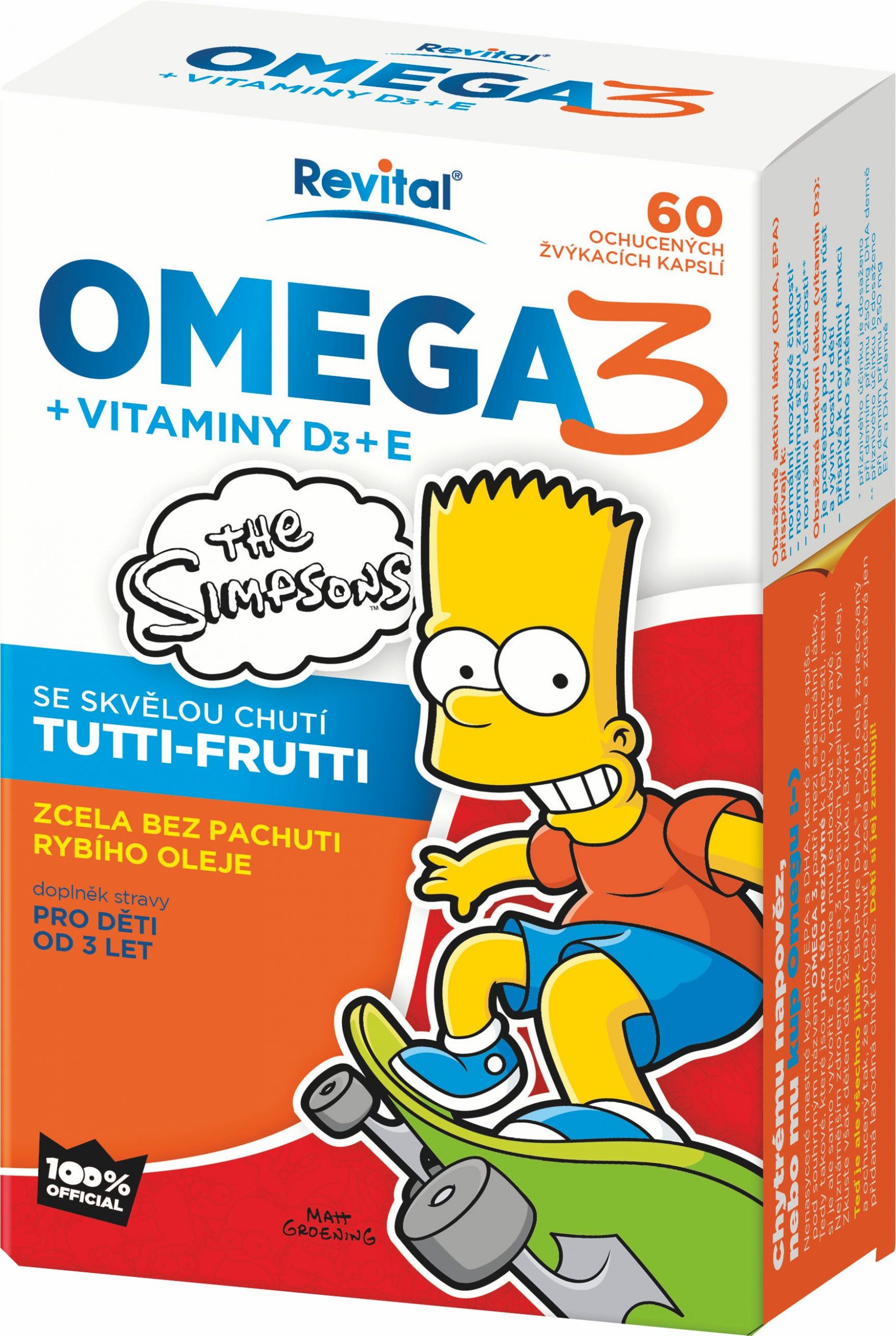 The Simpsons Omega 3 + vitaminy D a E 60 kapslí The Simpsons